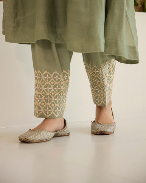 Sage Mogra – Dori Embroidered A-Line Suit Set